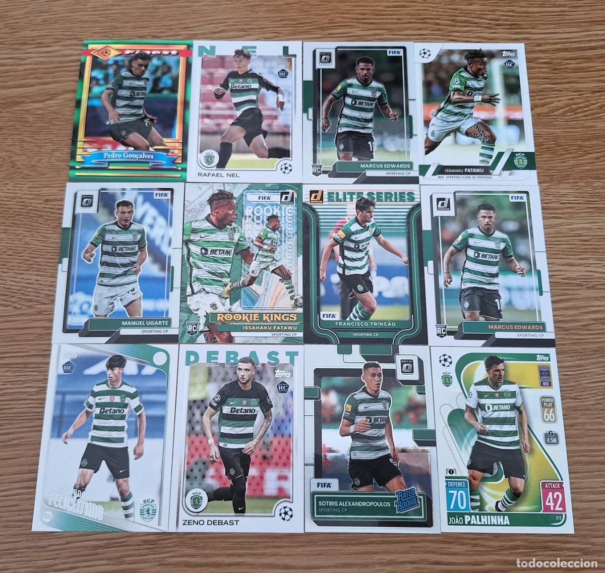 Cromos de f&uacute;tbol: Lote 12 cards Sporting Clube de Portugal Topps Panini Edwards Fatawu Ugarte
