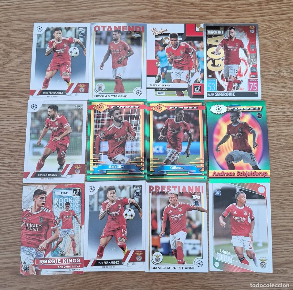 Cromos de f&uacute;tbol: Lote 12 cards SL Benfica Portugal Topps Panini Seferovic Otamendi Enzo
