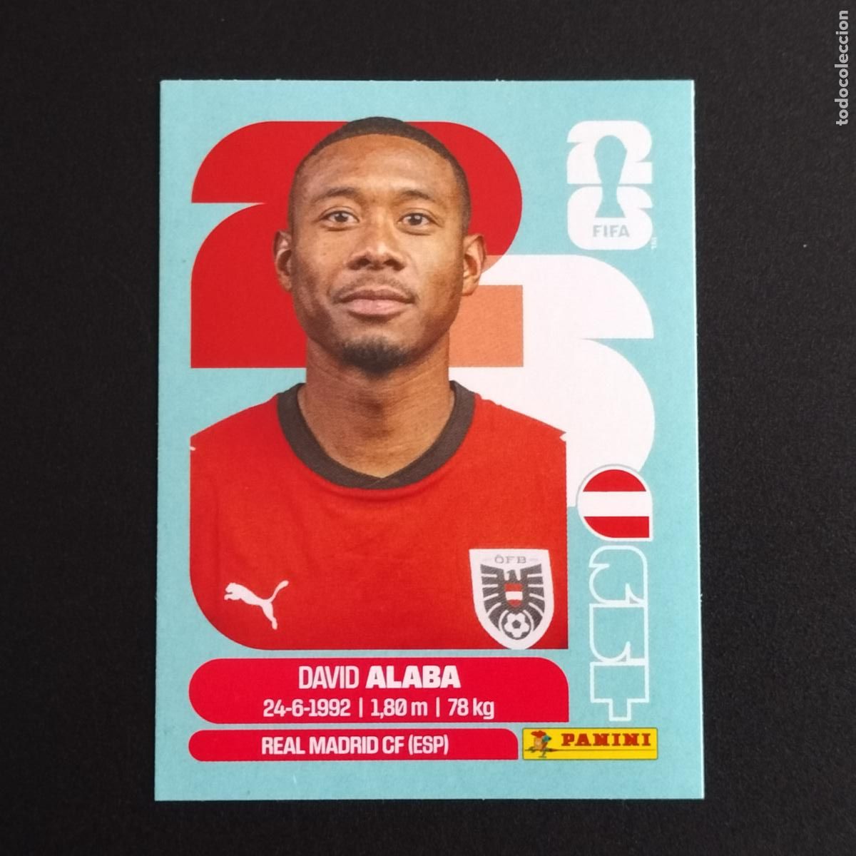 Cromos de f&uacute;tbol: AUT 4 DAVID ALABA AUSTRIA CROMOS STICKER MUNDIAL 26 2026 FIFA WORLD CUP PANINI