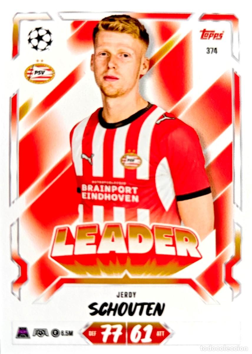 Cromos de f&uacute;tbol: 374 Jerdy Shouten - PSV Eindhoven - LEADER - TOPPS Match Attax 2026 2027 26 27