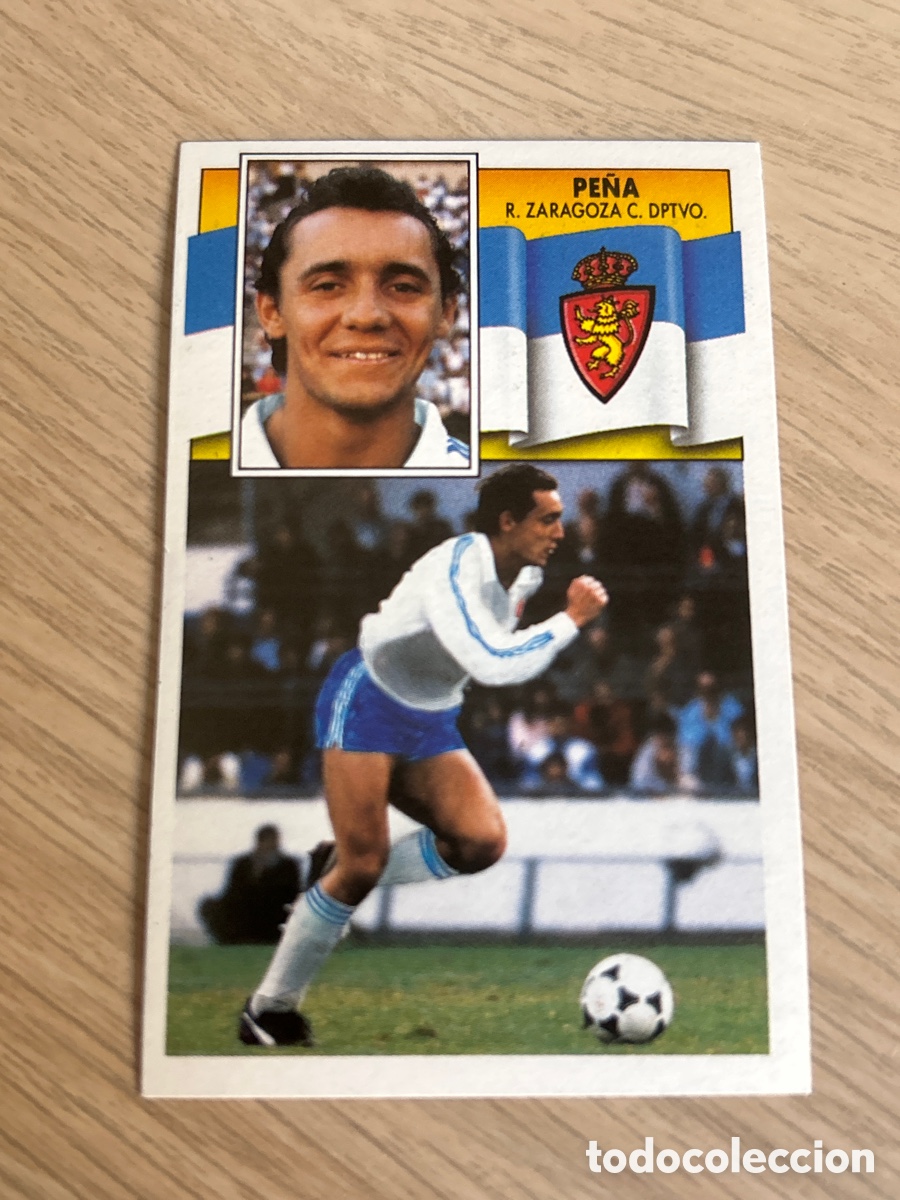 Cromos de f&uacute;tbol: PE&Ntilde;A DOBLE IMAGEN ZARAGOZA LIGA ESTE 1990 1991 90 91 NUNCA PEGADO SIN PEGAR