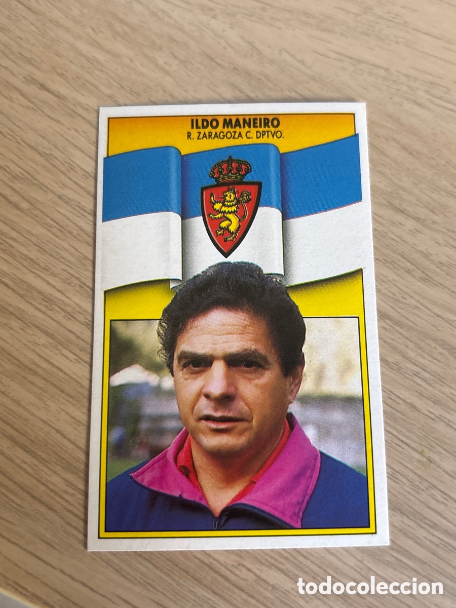 Figurine di Calcio: ILDO MANEIRO ENTRENADOR ZARAGOZA LIGA ESTE 1990 1991 90 91 NUNCA PEGADO SIN PEGAR