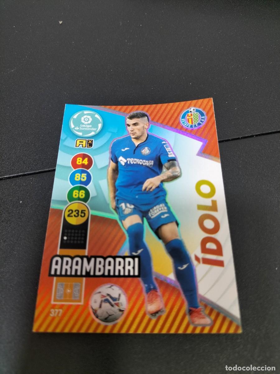 Cromos de f&uacute;tbol: 1 CROMO FICHA PANINI ADRENALYN TEMPORADA 18-19 2018-2019 GETAFE C.F 377 ARAMBARRI ( idolo