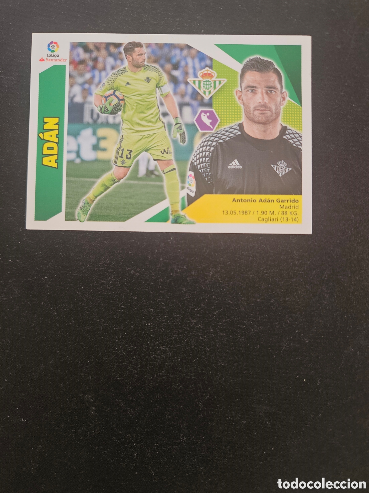 Fu&szlig;ball-Sticker: AD&Aacute;N N&ordm; 1 REAL BETIS &ndash; LIGA ESTE 2017-18 PANINI 1/2