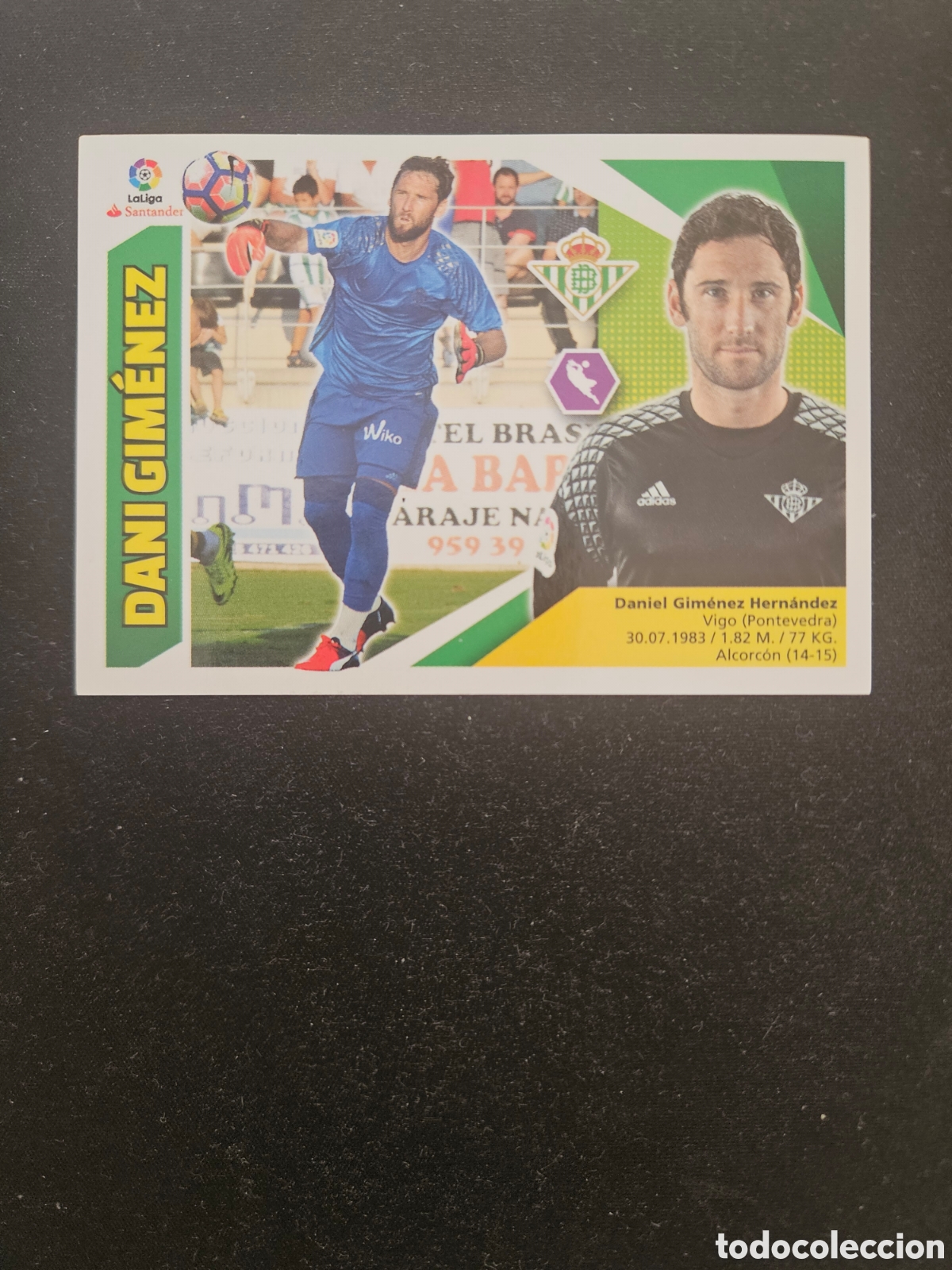 Cromos de f&uacute;tbol: DANI GIM&Eacute;NEZ N&ordm; 2 REAL BETIS &ndash; LIGA ESTE 2017-18 PANINI