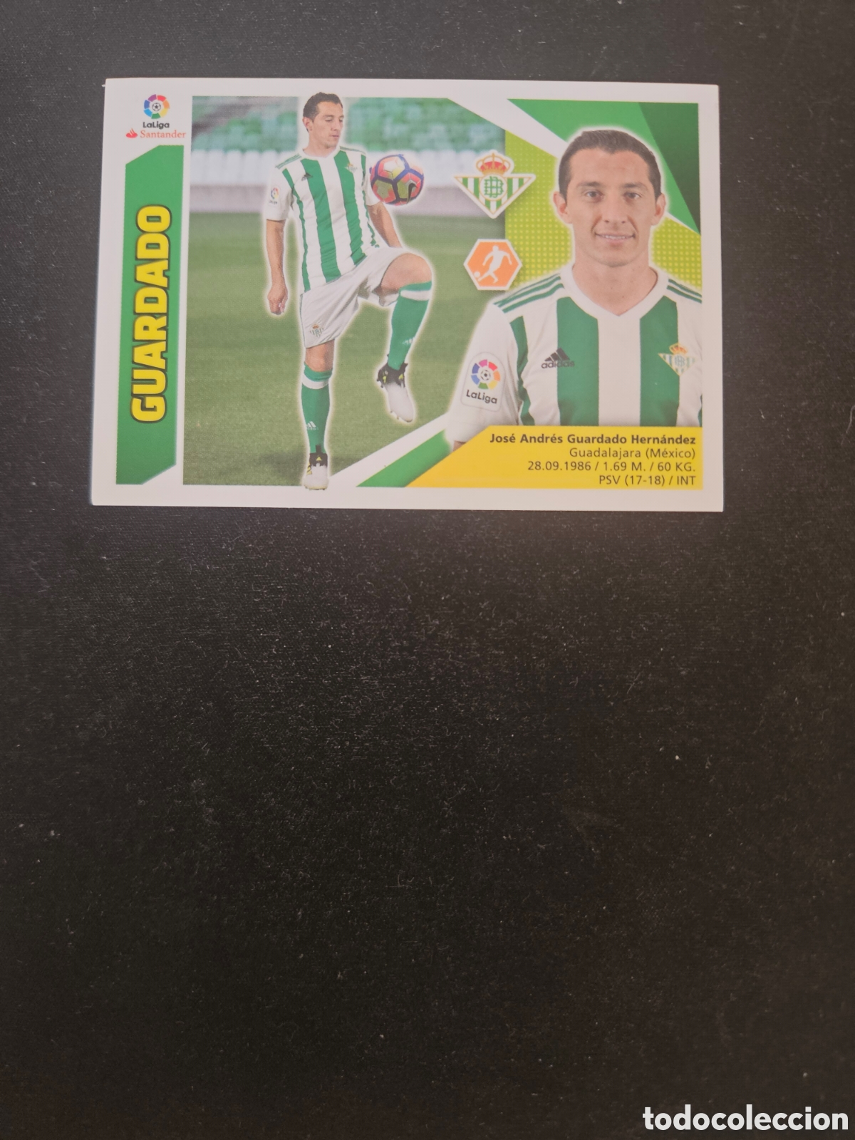 Football Stickers: GUARDADO N&ordm; 11 REAL BETIS &ndash; LIGA ESTE 2017-18 PANINI