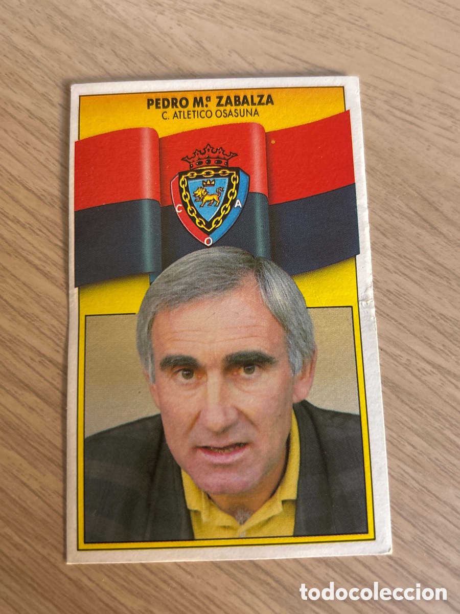 Cromos de f&uacute;tbol: PEDRO M&ordf; ZABALZA ENTRENADOR OSASUNA LIGA ESTE 1990 1991 90 91 NUNCA PEGADO SIN PEGAR