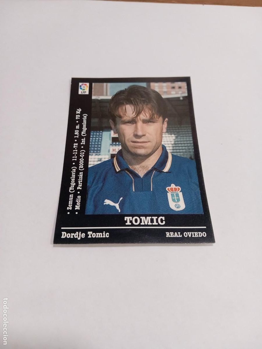 Football Stickers: TOMIC REAL OVIEDO CROMO F&Uacute;TBOL 2000-2001 NUNCA PEGADO PANINI /COMPRA MIN&Iacute;MA 5 &euro;