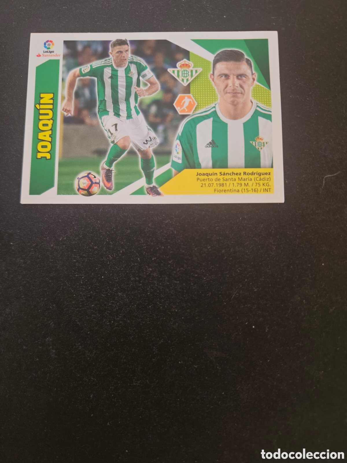 Football Stickers: JOAQU&Iacute;N N&ordm; 12 REAL BETIS &ndash; LIGA ESTE 2017-18 PANINI