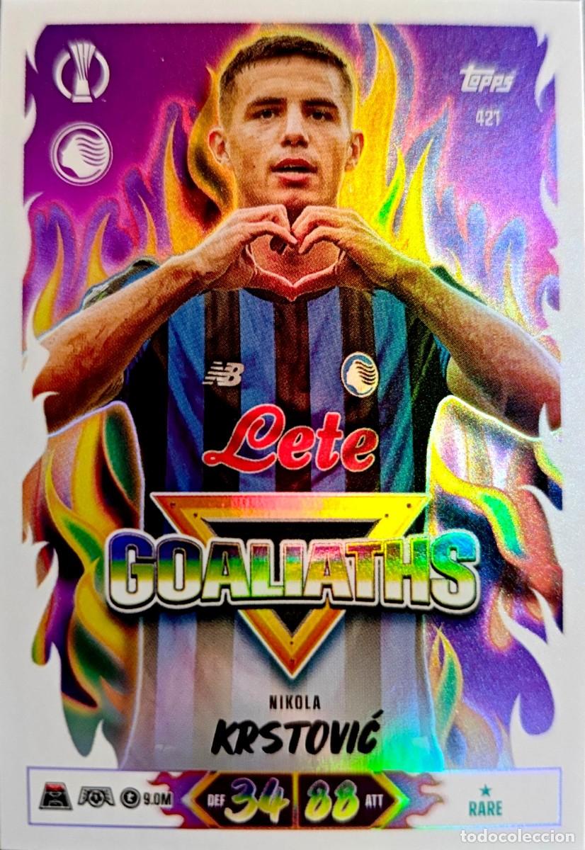 Football Stickers: 421 Nikola Krstovic - Atalanta BC - GOALIATHS - TOPPS Match Attax 2026 2027 26 27