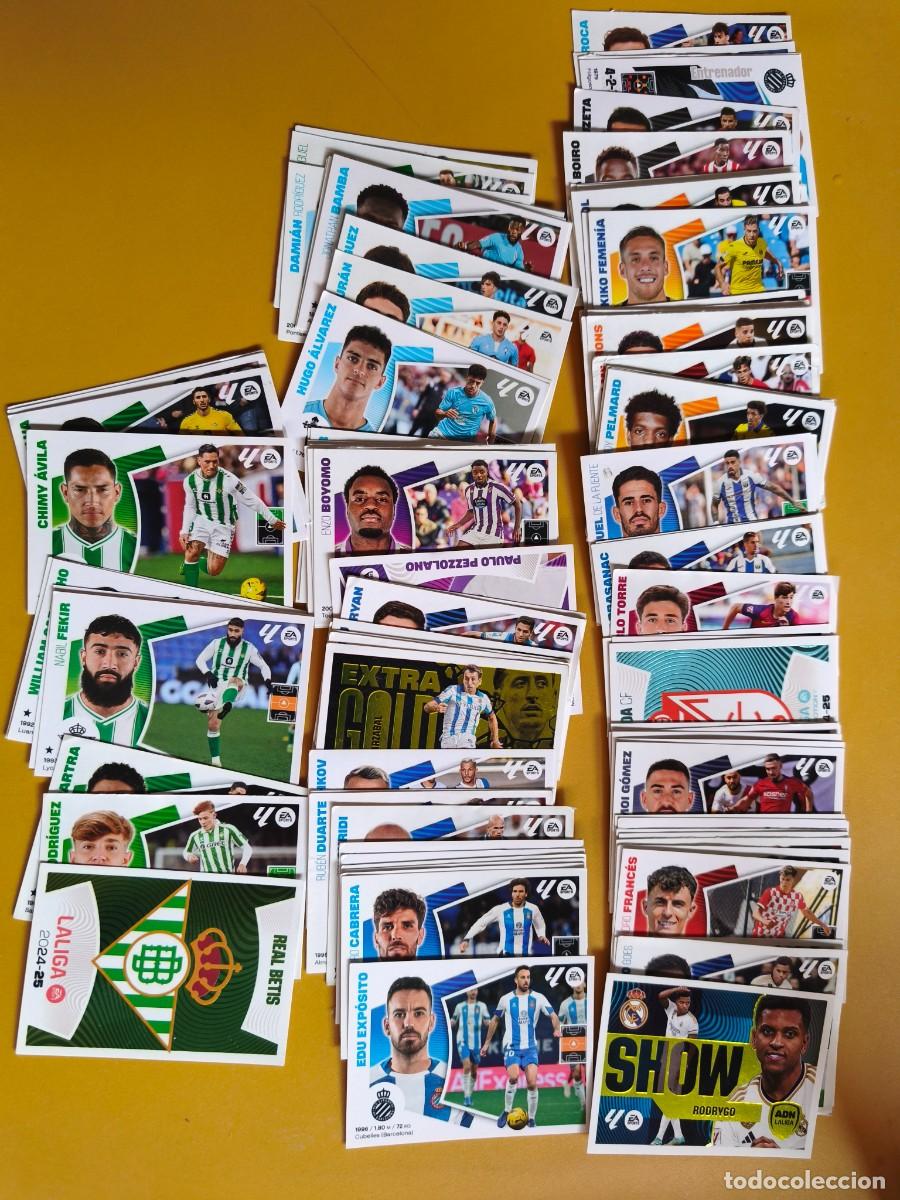 Cromos de f&uacute;tbol: liga 2024 25, contiene 102 cromos