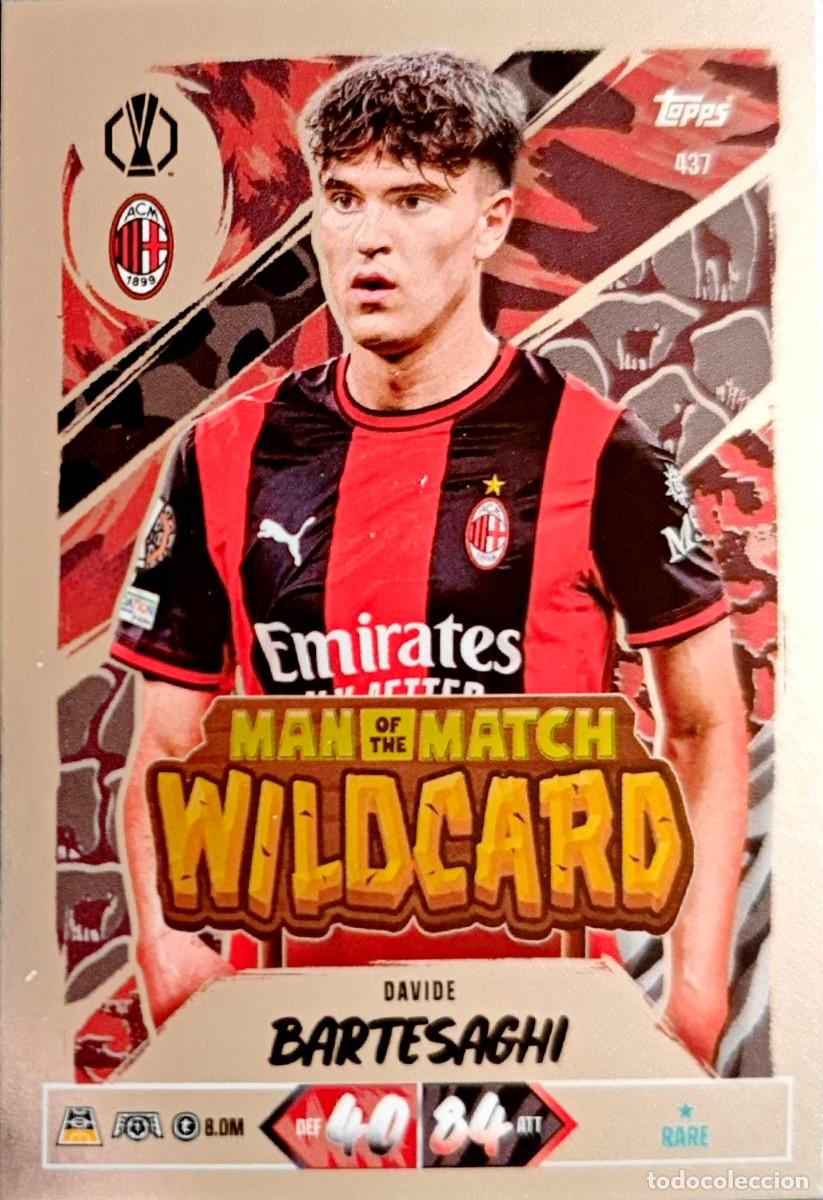 Cromos de f&uacute;tbol: 437 Davide Bartesaghi - AC Milan - Man of the Match WILDCARD - TOPPS Match Attax 2026 2027 26 27
