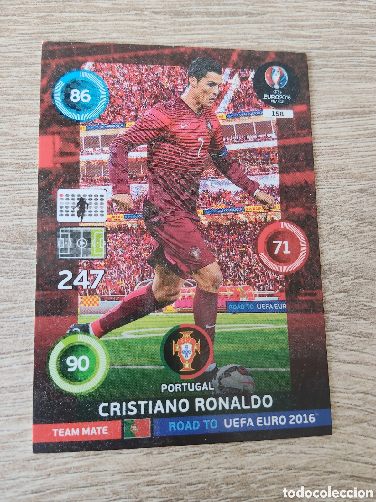 Cromos de f&uacute;tbol: Panini Adrenalyn Road to euro 2016 Cristiano Ronaldo Portugal