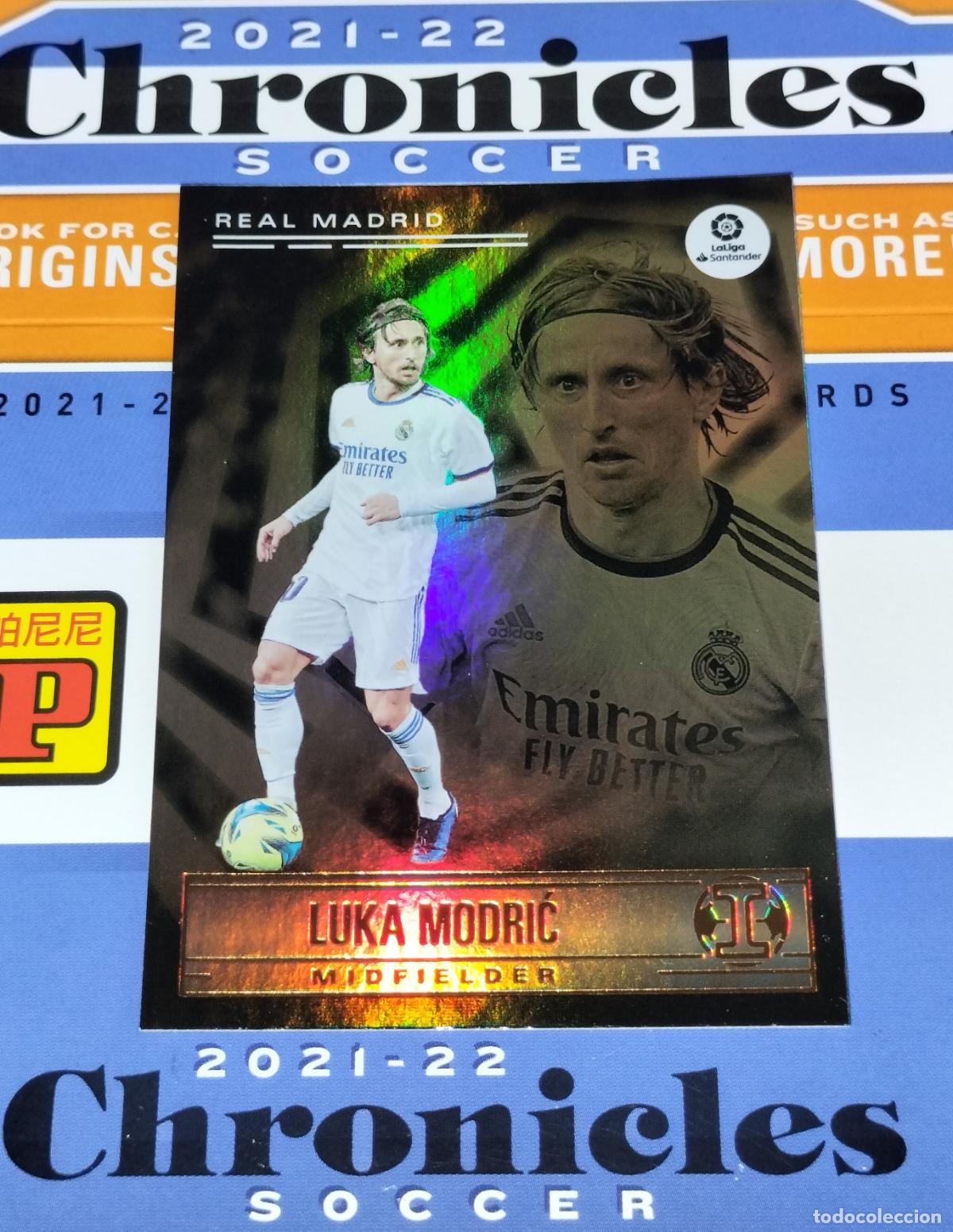 Cromos de f&uacute;tbol: N&ordm; 195 LUKA MODRIC REAL MADRID CARD CHRONICLES ILLUSIONS LA LIGA SOCCER 2021 2022 21 22 PANINI