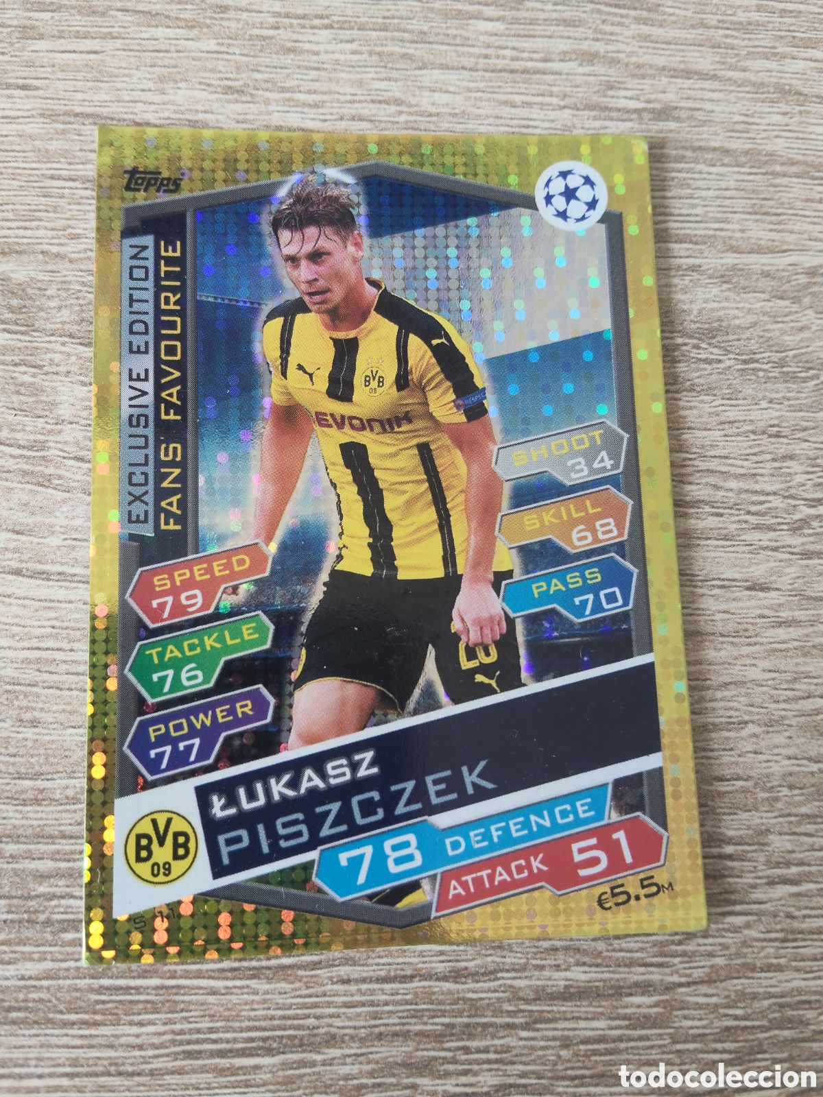 Cromos de f&uacute;tbol: Topps match attax champions league 2016 2017 16 17 Lukasz Piszczek Borussia exclusive edition