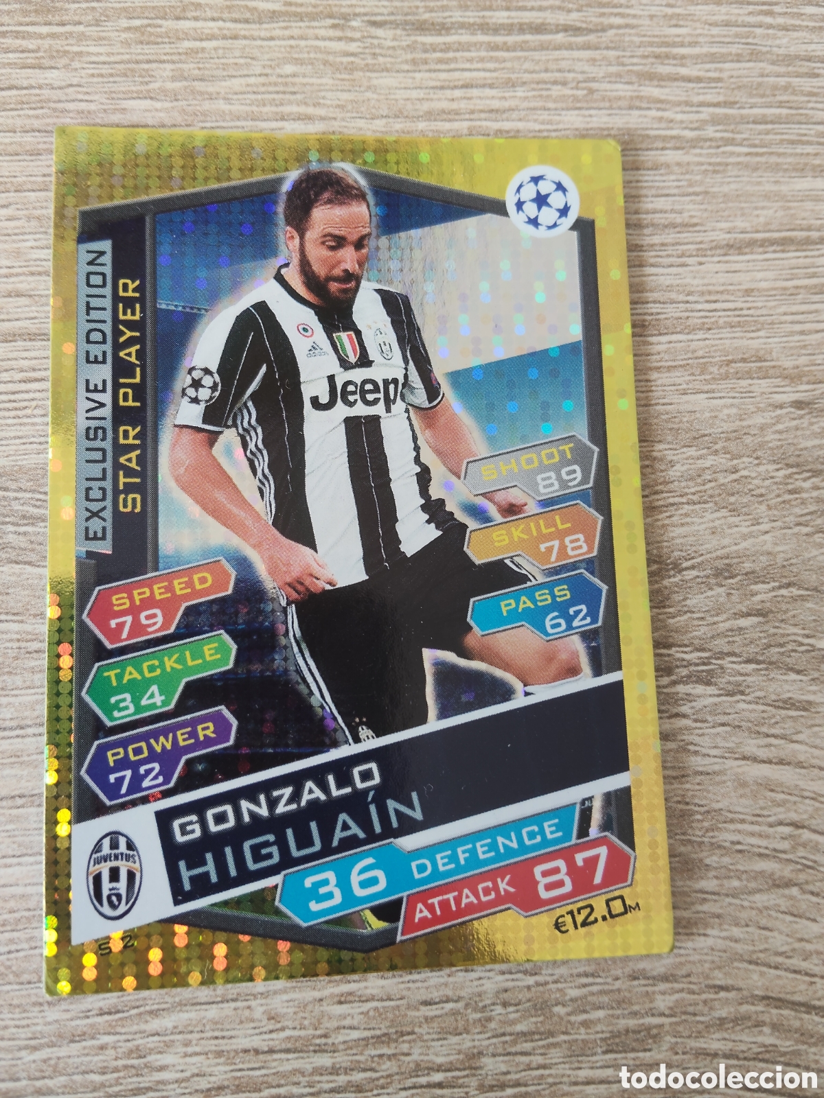 Cromos de f&uacute;tbol: Topps match attax champions league 2016 2017 16 17 Higua&iacute;n Juventus exclusive edition