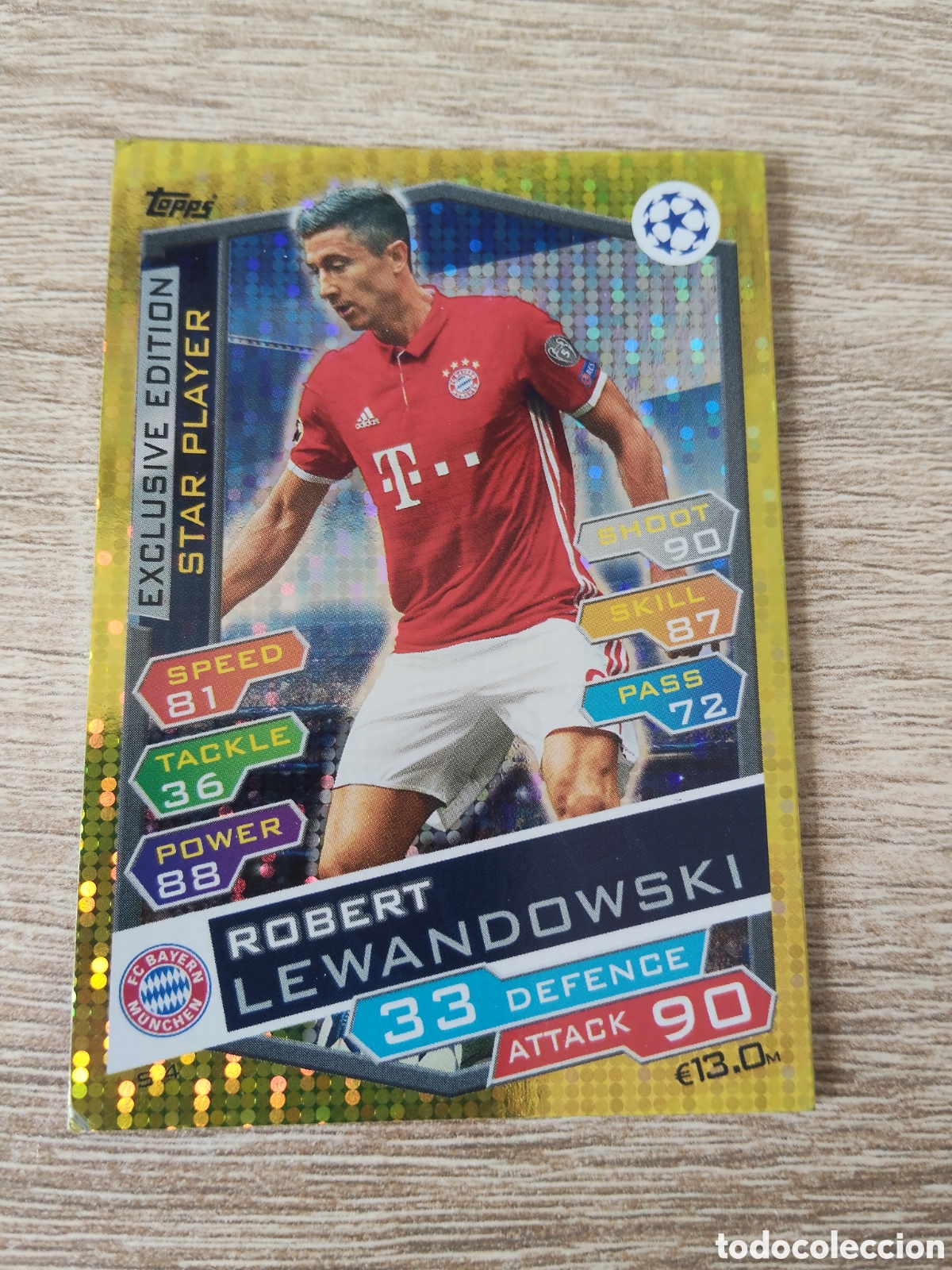 Cromos de f&uacute;tbol: Topps match attax champions league 2016 2017 16 17 Lewandowski Bayern de Munich exclusive edition