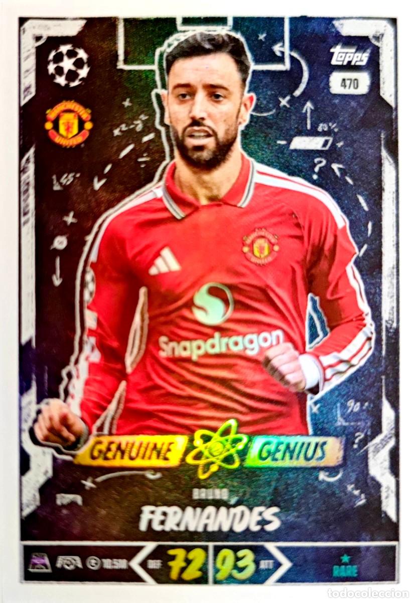 Cromos de f&uacute;tbol: 470 Bruno Fernandes - Manchester United - GENUINE GENIUS - TOPPS Match Attax 2026 2027 26 27