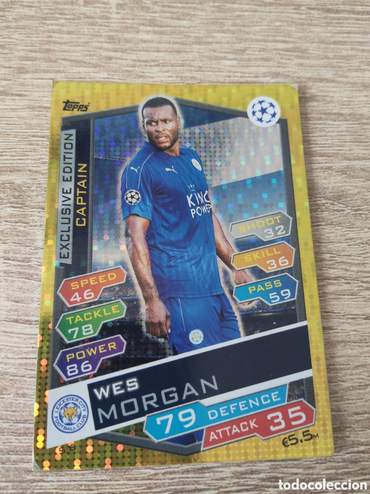 Cromos de f&uacute;tbol: Topps match attax champions league 2016 2017 16 17 Morgan Leicester exclusive edition