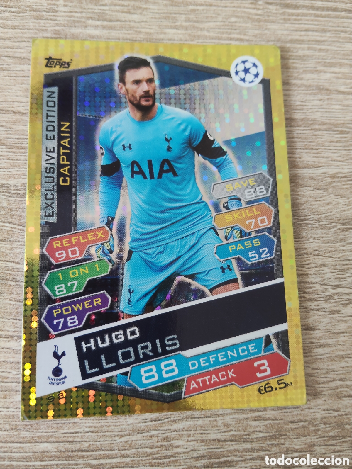 Cromos de f&uacute;tbol: Topps match attax champions league 2016 2017 16 17 Lloris Tottenham exclusive edition