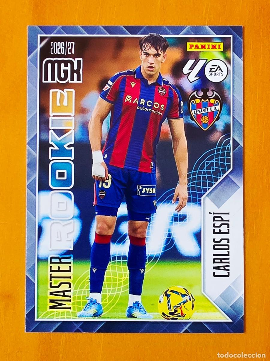 Cromos de f&uacute;tbol: 408 Carlos Esp&iacute;, Levante UD, Master Rookie, Panini Megacracks MGK 2026 2027 26 27