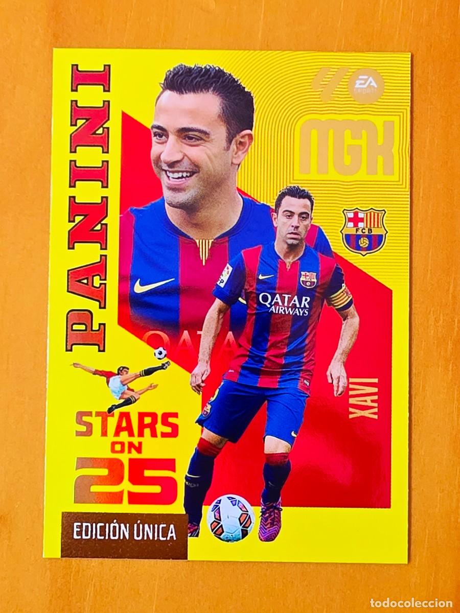 Cromos de f&uacute;tbol: 427 Xavi Hern&aacute;ndez, FC Barcelona, Stars On 25 Edici&oacute;n &Uacute;nica, Panini Megacracks MGK 2026 2027 26 27