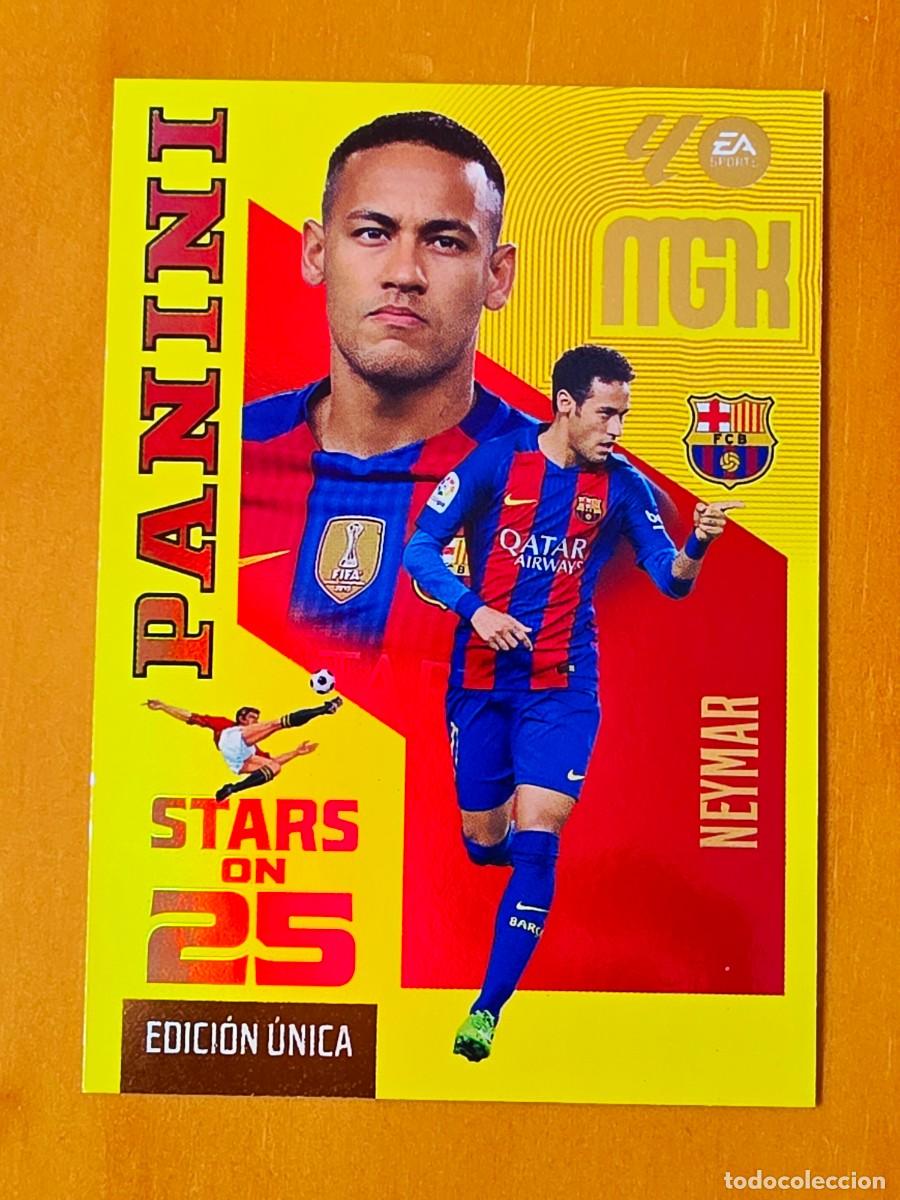 Cromos de f&uacute;tbol: 446 Neymar Jr., FC Barcelona, Stars On 25 Edici&oacute;n &Uacute;nica, Panini Megacracks MGK 2026 2027 26 27