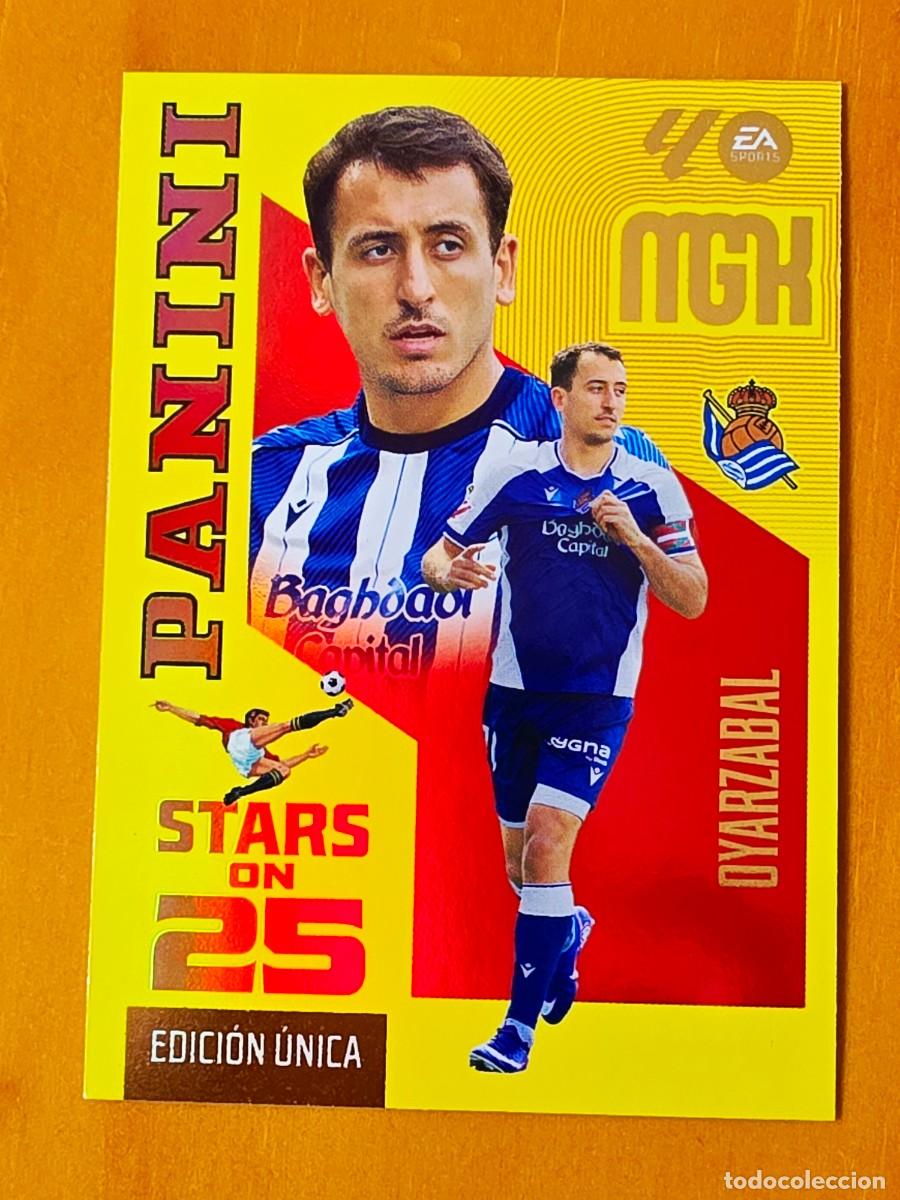 Cromos de f&uacute;tbol: 448 Mikel Oyarzabal, Real Sociedad, Stars On 25 Edici&oacute;n &Uacute;nica, Panini Megacracks MGK 2026 2027 26 27