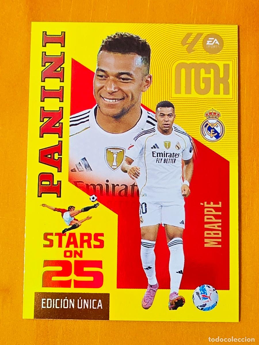 Cromos de f&uacute;tbol: 450 Kylian Mbapp&eacute;, Real Madrid, Stars On 25 Edici&oacute;n &Uacute;nica, Panini Megacracks MGK 2026 2027 26 27