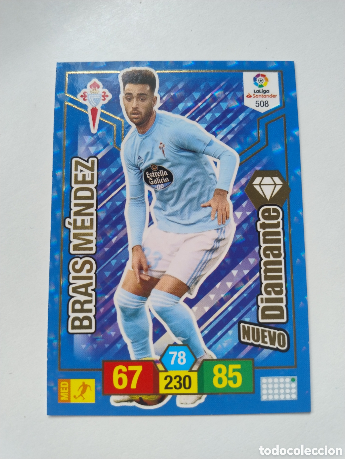 Fu&szlig;ball-Sticker: 508 - Brais M&eacute;ndez - Celta - Adrenalyn XL Liga 2018 - 2019 Nuevo Diamante