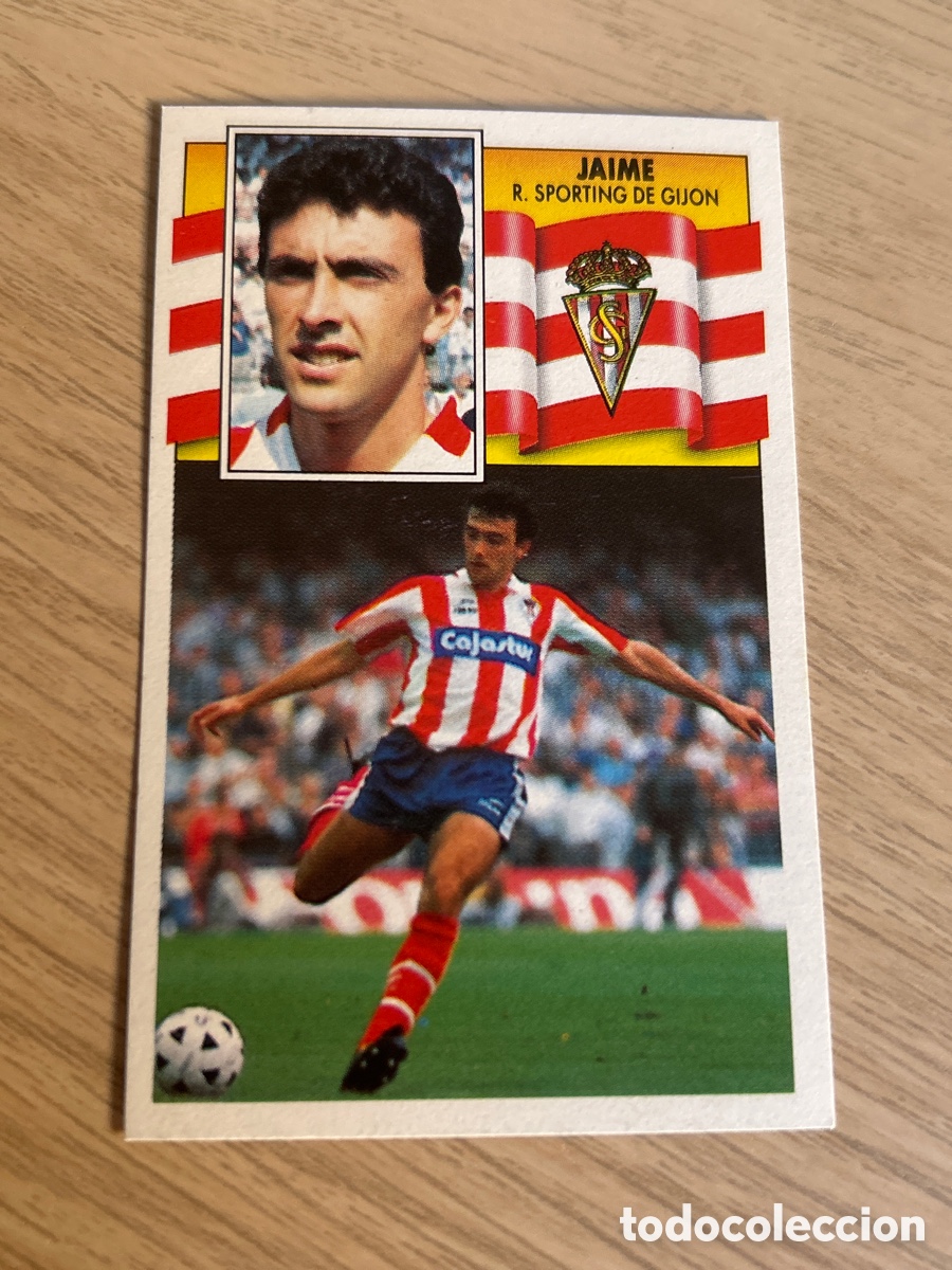 Cromos de f&uacute;tbol: JAIME SPORTING DE GIJON LIGA ESTE 1990 1991 90 91 NUNCA PEGADO SIN PEGAR