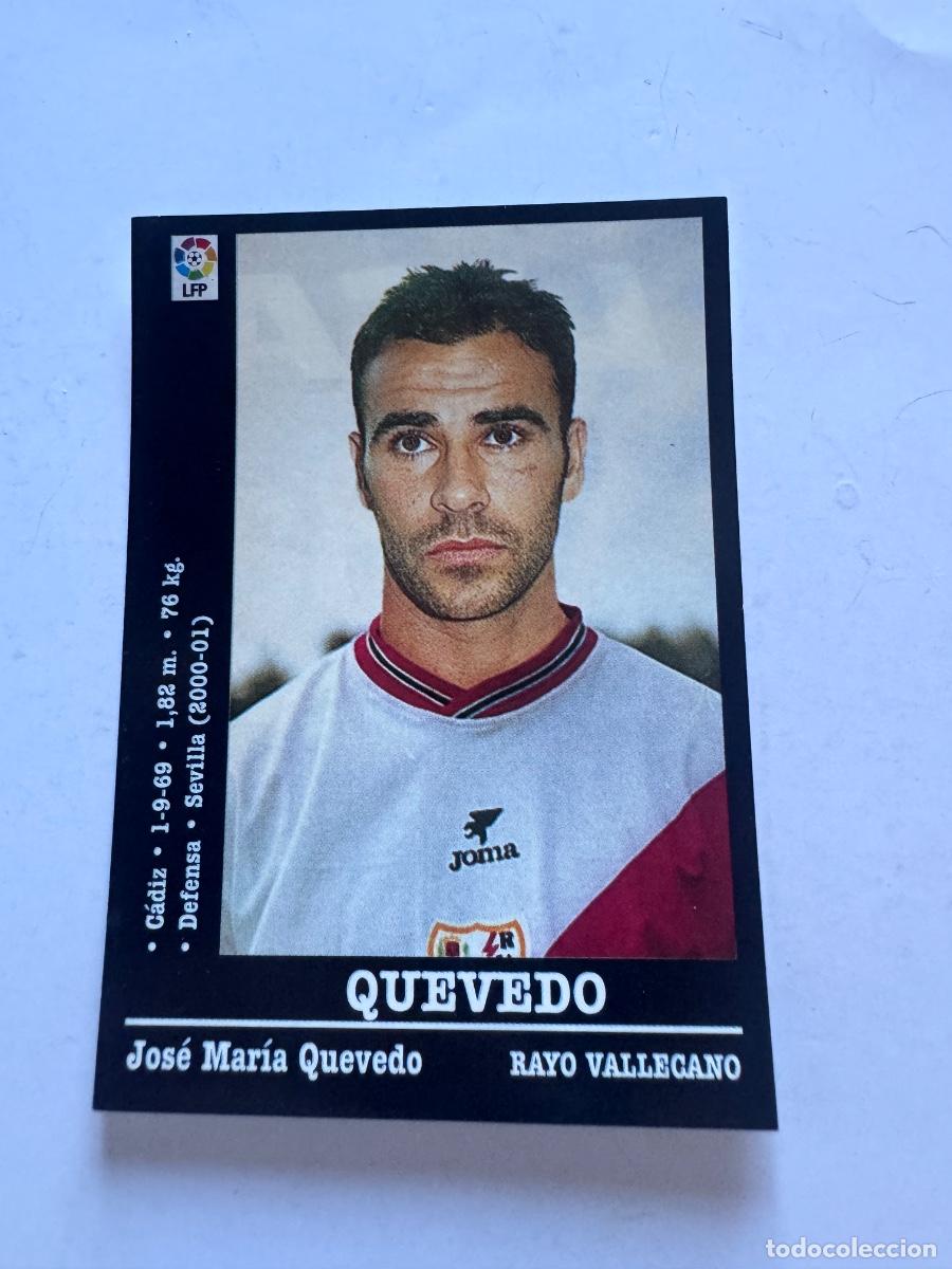 Cromos de f&uacute;tbol: QUEVEDO R. VALLECANO CROMO F&Uacute;TBOL COLOCA LIGA 2000-2001 PANINI NUNCA PEGADO / COMPRA MIN&Iacute;MA 5 &euro;