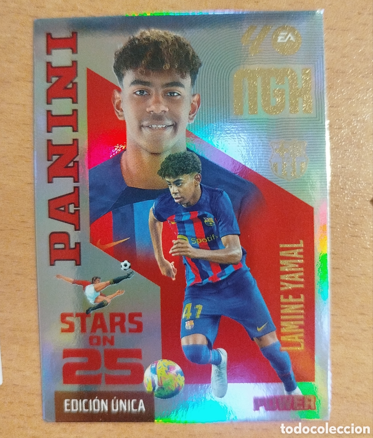 Cromos de f&uacute;tbol: LAMINE YAMAL EDICI&Oacute;N &Uacute;NICA MEGACRACKS 2026 2027 MGK 26 27 CROMO CARD PANINI 449 POWER FC BARCELONA