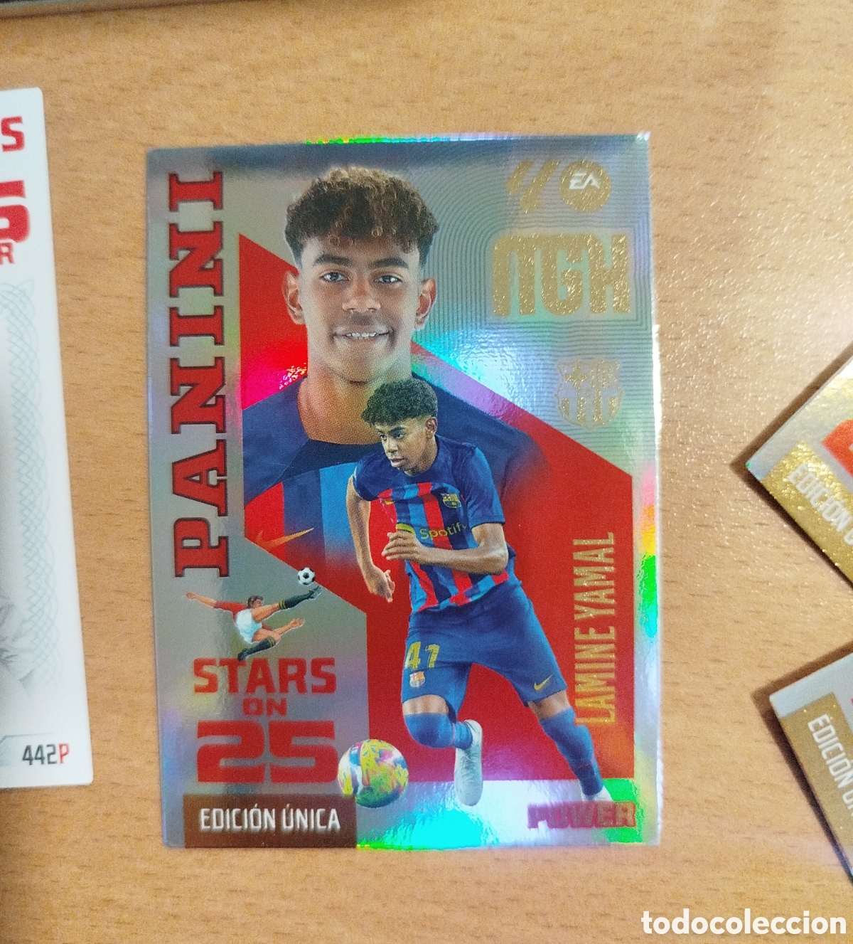 Cromos de f&uacute;tbol: LAMINE YAMAL EDICI&Oacute;N &Uacute;NICA MEGACRACKS 2026 2027 MGK 26 27 CROMO CARD PANINI 449 POWER FC BARCELONA