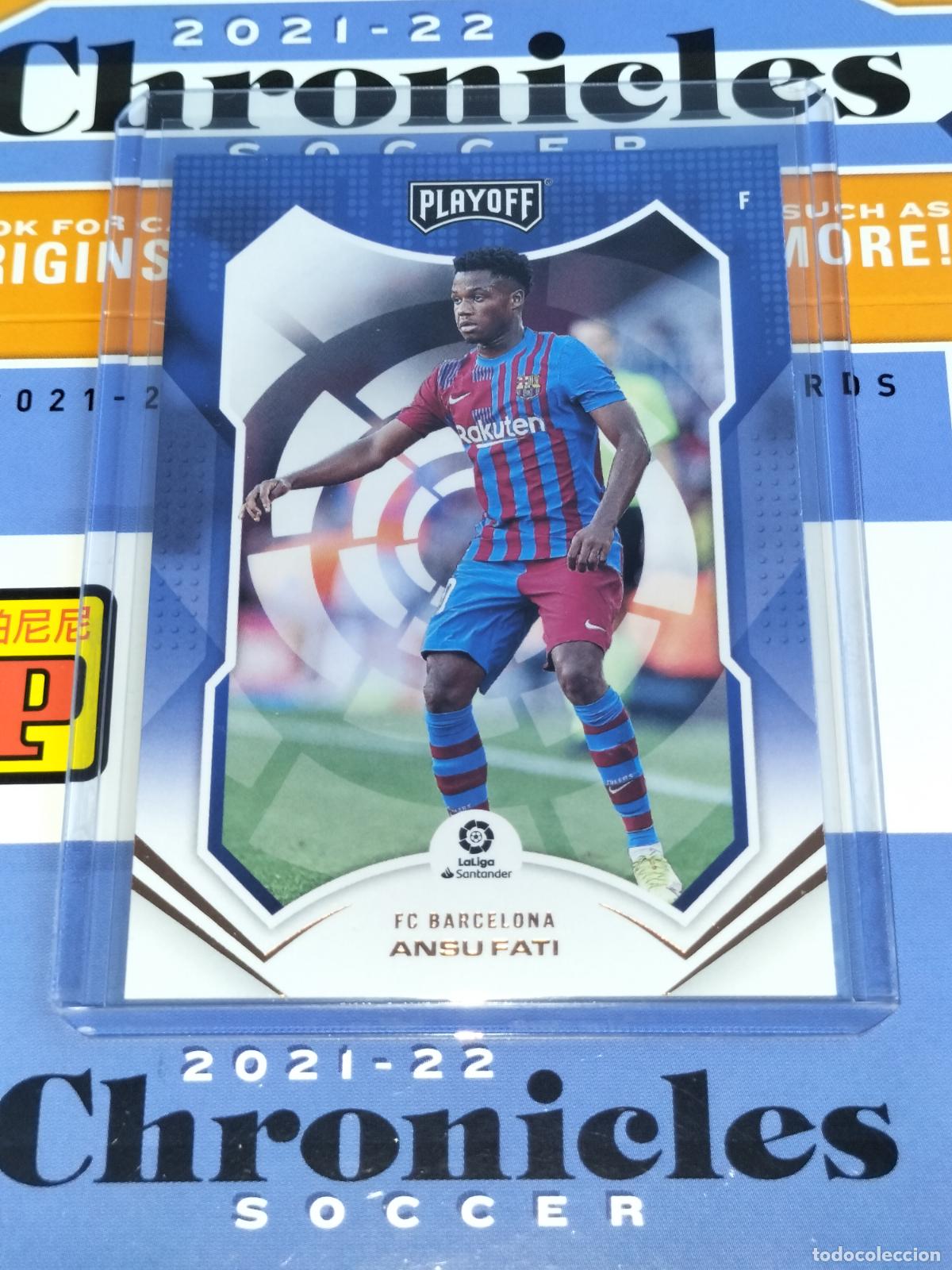 Cartes &agrave; collectionner de Football: N&ordm; 68 ANSU FATI FC BARCELONA CARD CHRONICLES PLAYOFF LA LIGA SOCCER 2021 2022 21 22 PANINI