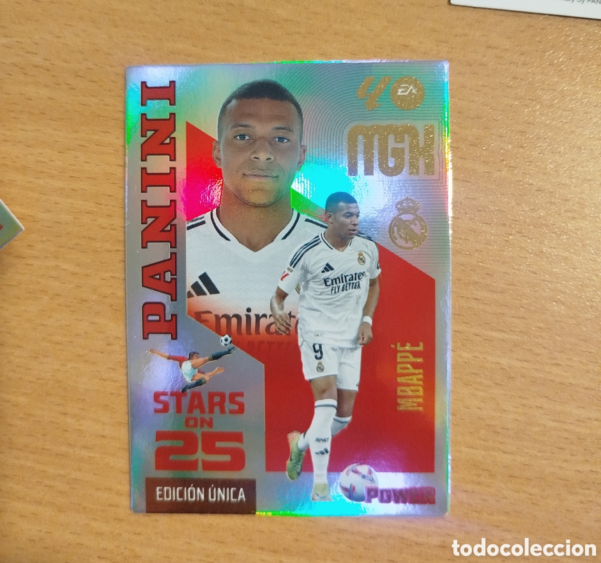 Cartes &agrave; collectionner de Football: MBAPPE EDICI&Oacute;N &Uacute;NICA MEGACRACKS 2026 2027 MGK 26 27 CROMO CARD PANINI 450 POWER REAL MADRID