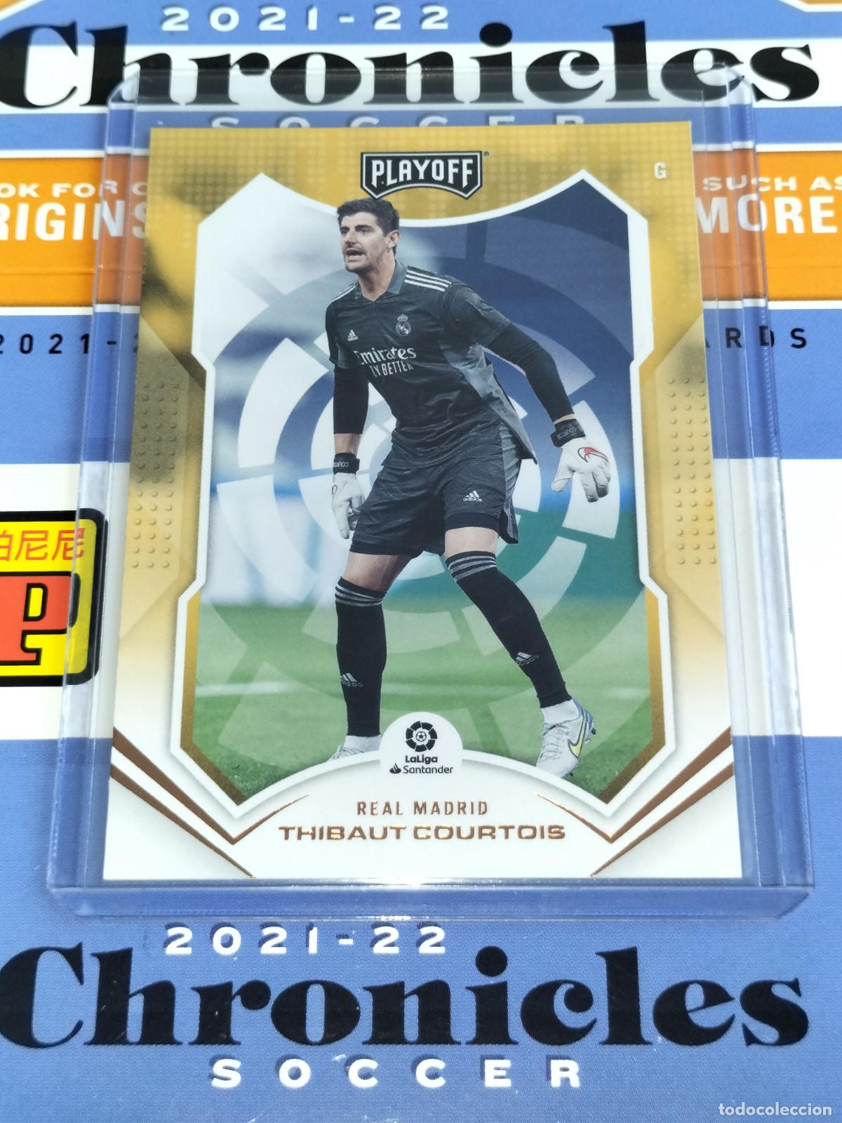 Cromos de f&uacute;tbol: N&ordm; 78 THIBAUT COURTOIS REAL MADRID CARD CHRONICLES PLAYOFF LA LIGA SOCCER 2021 2022 21 22 PANINI