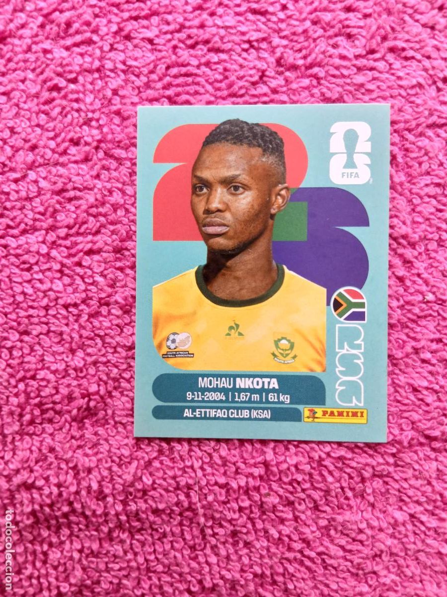 Cromos de f&uacute;tbol: FIFA World Cup 2026 mohau nkota rsa 19 selecci&oacute;n de sud&aacute;frica rsa19 panini 2026