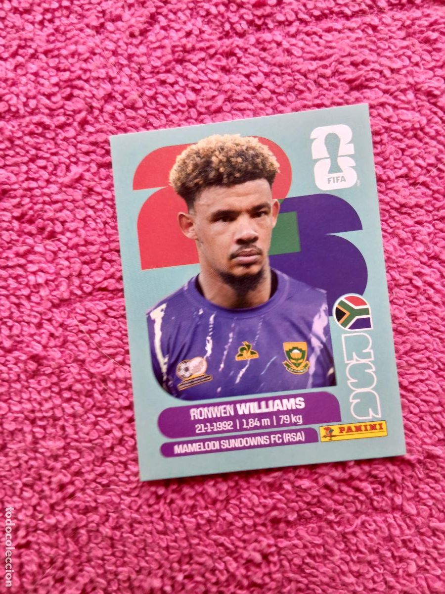 Cromos de f&uacute;tbol: FIFA World Cup 2026 ronwen williams rsa 2 selecci&oacute;n de sud&aacute;frica rsa2 panini 2026