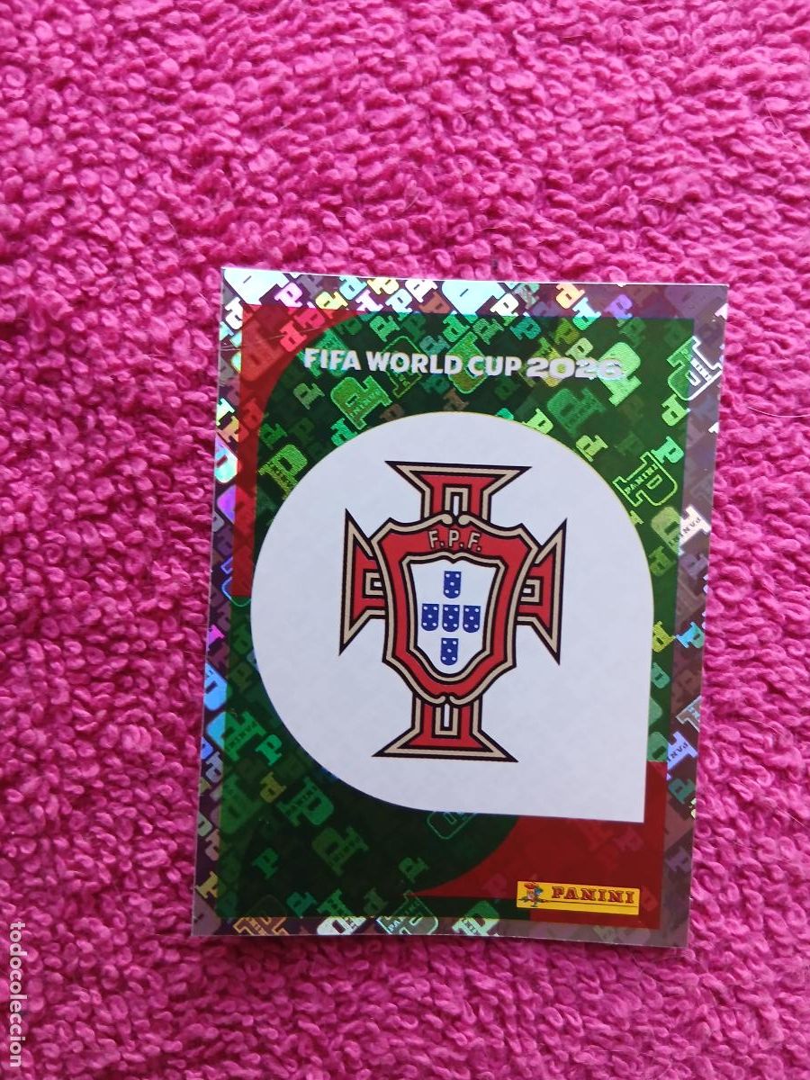 Cromos de f&uacute;tbol: FIFA World Cup 2026 escudo por 1 escudo selecci&oacute;n de portugal por1 panini 2026