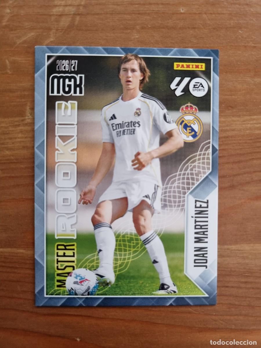 Cromos de f&uacute;tbol: 413 JOAN MART&Iacute;NEZ (Real Madrid CF) MASTER ROOKIE. Liga 2026 2027 26 27 Megacracks (Panini)