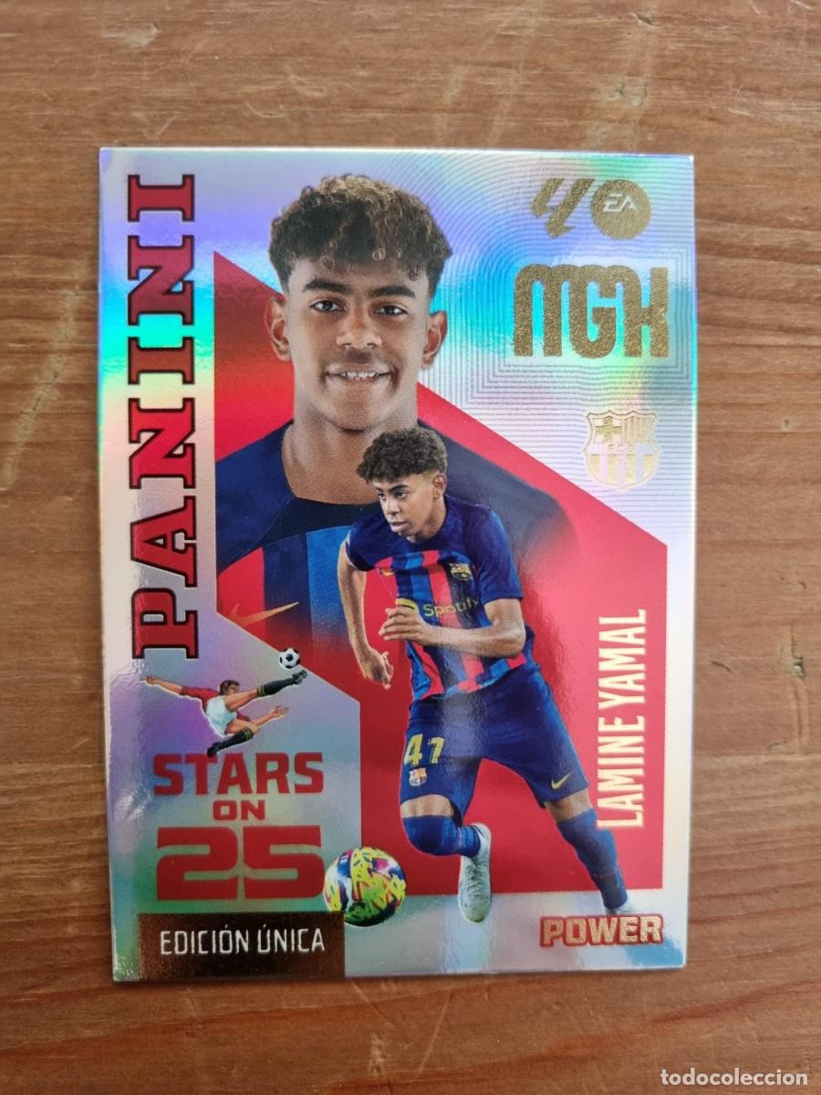 Cromos de f&uacute;tbol: 449P LAMINE YAMAL (Stars on 25 Power) EDICI&Oacute;N &Uacute;NICA. Liga 2026 2027 26 27 Megacracks (Panini)