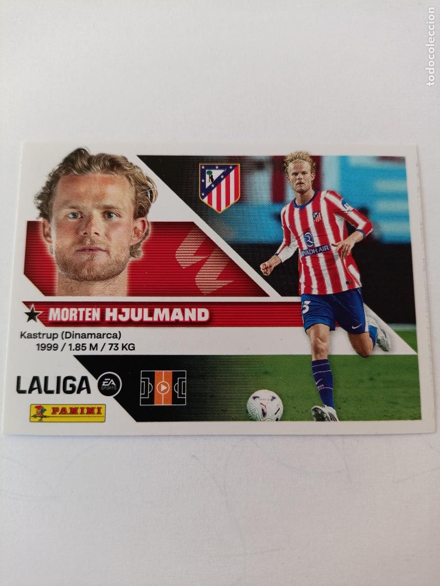 Cromos de f&uacute;tbol: LIGA ESTE 2026 2027 ATLETICO DE MADRID HJULMAND FICHAJE N&ordm;5