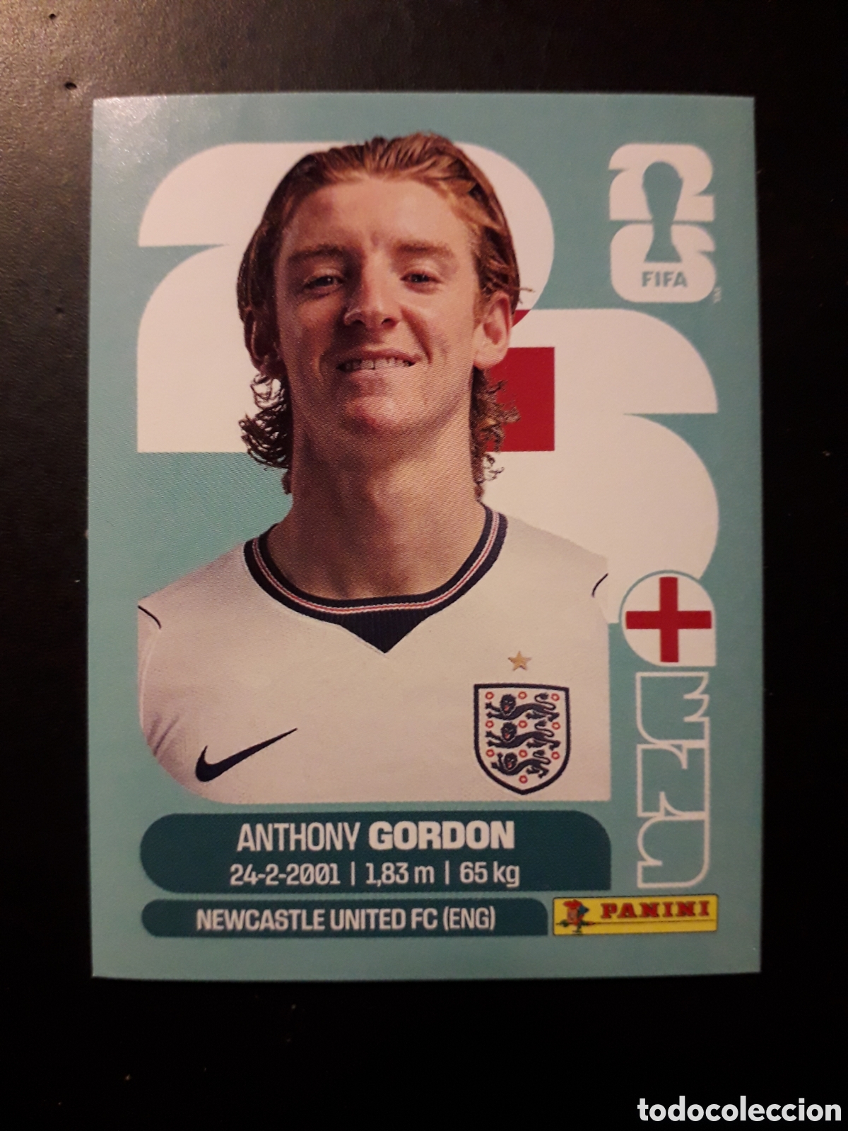Fu&szlig;ball-Sticker: GORDON INGLATERRA ENG 15 MUNDIAL F&Uacute;TBOL 2026 FIFA WORLD CUP PANINI SIN PEGAR PEDIDO M&Iacute;NIMO 3&euro;