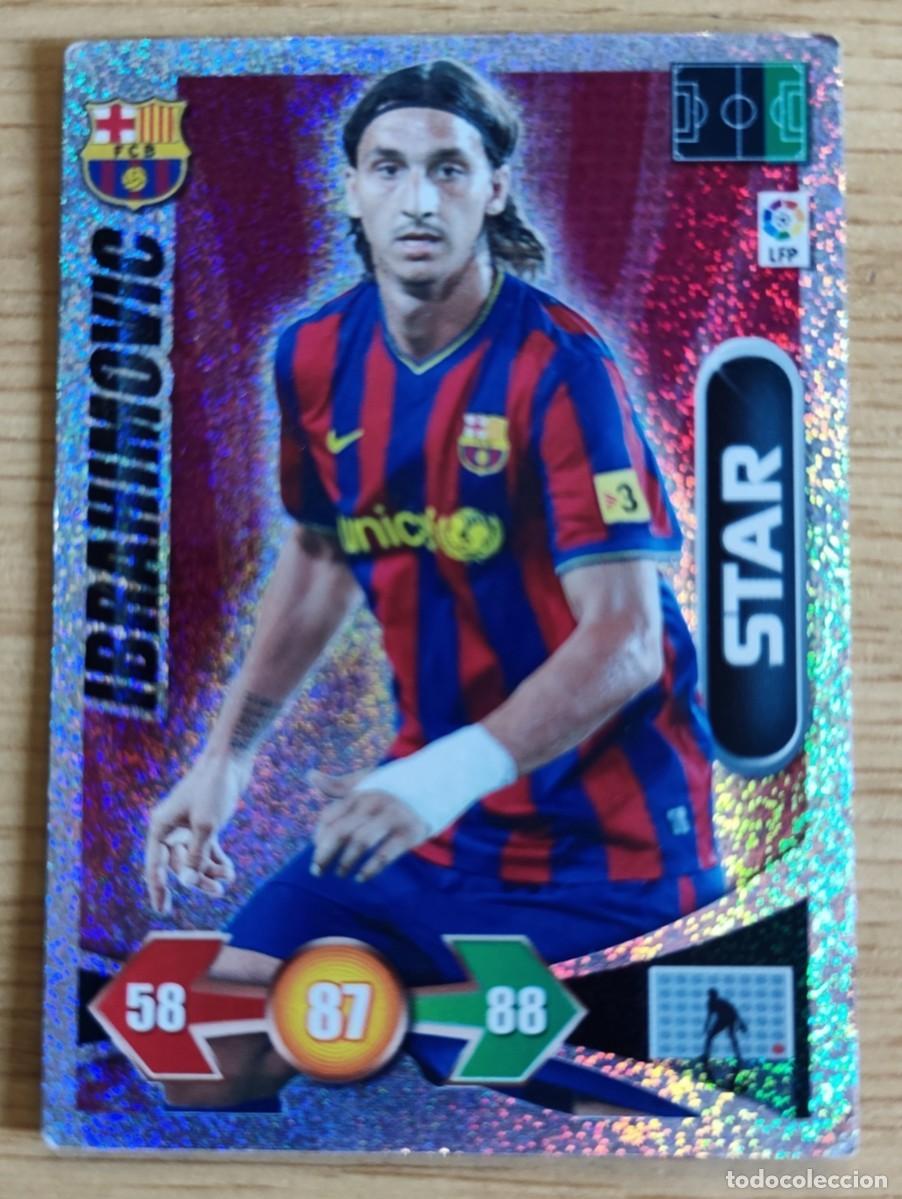Fu&szlig;ball-Sticker: IBRAHIMOVIC STAR FC BARCELONA ADRENALYN 2009 2010 / 09 10 2009-10 PANINI BRILLANTINA FINA