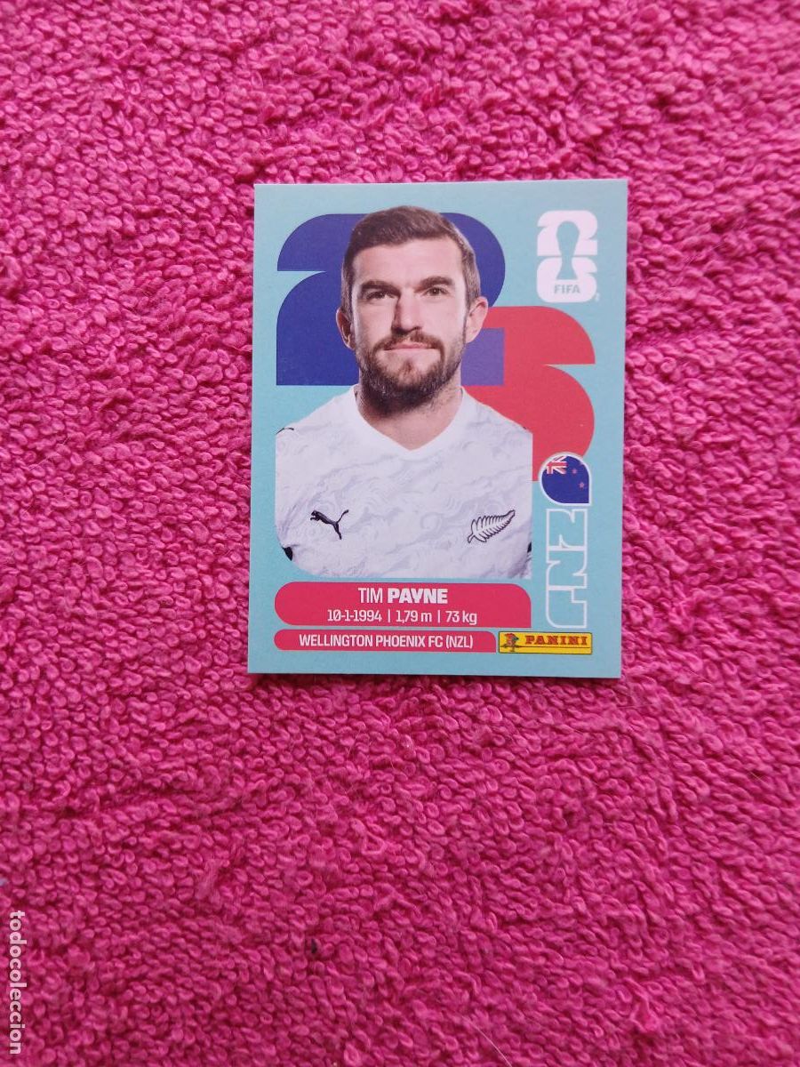 Cromos de f&uacute;tbol: FIFA World Cup 2026 tim pavne nzl 6 selecci&oacute;n de nueva zelanda nzl6 panini 2026