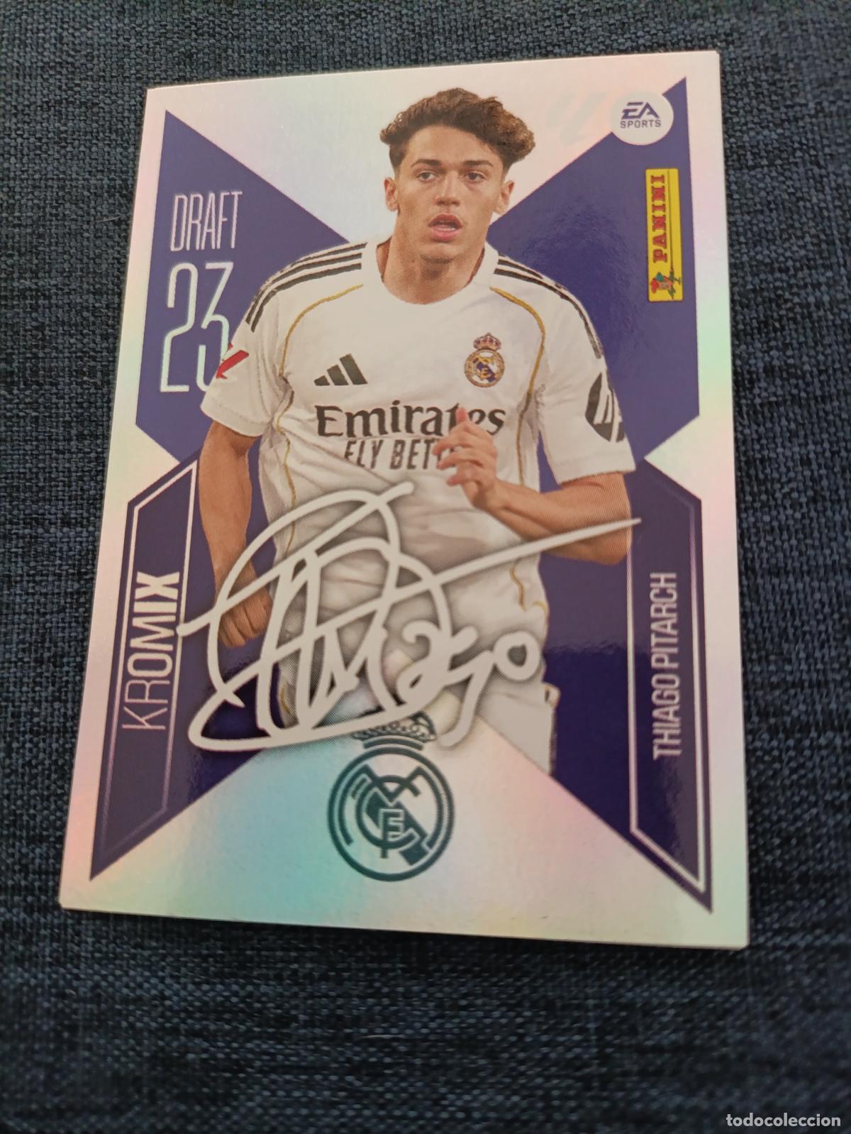 Cromos de f&uacute;tbol: LIGA ESTE 2026 2027 REAL MADRID THIAGO PITARCH KROMIX N&ordm;22