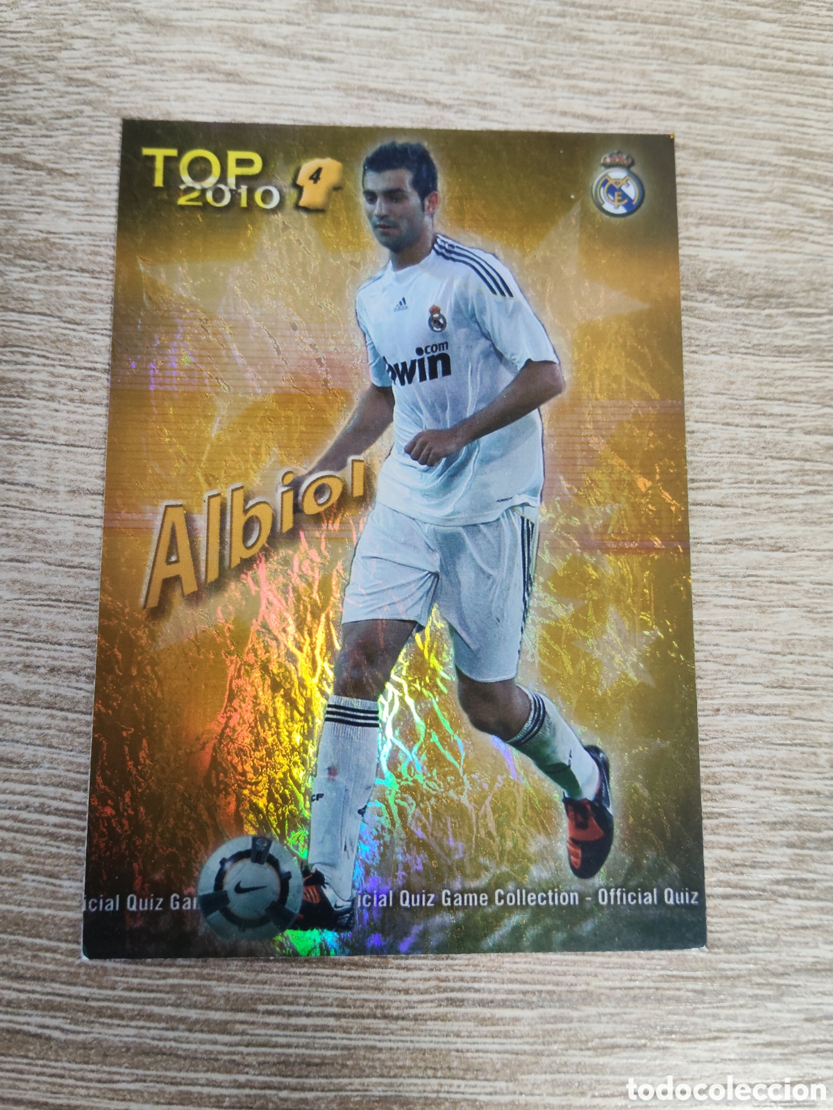 Cromos de f&uacute;tbol: Mundicromo las fichas de la liga 2009 201009 10 560 Albiol Real Madrid top 2010 dorado jaspeado