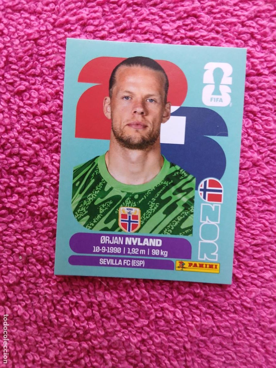 Cromos de f&uacute;tbol: FIFA World Cup 2026 orjan nyland nor 2 selecci&oacute;n de noruega nor2 panini 2026