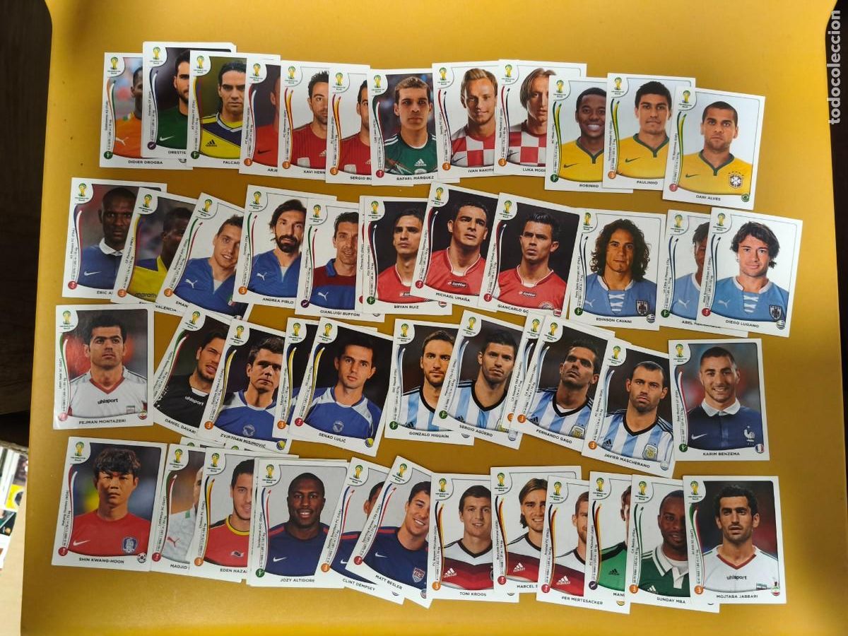 Cromos de f&uacute;tbol: brasil 2014 fifa world cup. contiene 53 cromos